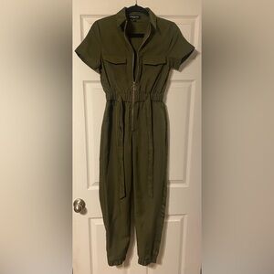 Dark Green Women's Jumpsuit